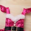 ABEWIP Baby Girls Dalmatian Cow Puppy Dog Tutu Dress Toddlers Santa Romper Dress Infants Halloween Dress up Outfit with Headband Halloween Birthday Party Dress Up for Kids Rose 6-9M view 3