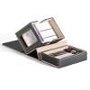 ZLCA MTG Commander Deck Box with Display Window, Deck Box Holds 100 Double-Sleeved with Dice Tray & 35pt Magnetic Card Holder(Black& Gold) view 1