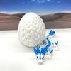 3D Printed Baby Dragon with Dragon Egg, Articulated Clover, Crystal, Easter, Gemstone, Orchid, Rose, Sushi Woodland Baby Dragon, Fidget ADHD Autism Toy BD007WB-WE (Easter Dragon) view 2