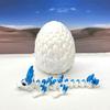 3D Printed Baby Dragon with Dragon Egg, Articulated Clover, Crystal, Easter, Gemstone, Orchid, Rose, Sushi Woodland Baby Dragon, Fidget ADHD Autism Toy BD007WB-WE (Easter Dragon) view 3