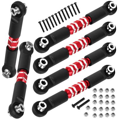 BRCatWPark 6pcs Aluminum Turnbuckles Camber Links Upgrades Part for 1/10 Granite 3S BLX(Mega550) Senton 3S BLX(Mega550) Vorteks 3S BLX(Mega550),RC Alloy Adjustable Turnbuckles Hop-Up,Red