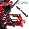 BRCatWPark 6pcs Aluminum Turnbuckles Camber Links Upgrades Part for 1/10 Granite 3S BLX(Mega550) Senton 3S BLX(Mega550) Vorteks 3S BLX(Mega550),RC Alloy Adjustable Turnbuckles Hop-Up,Red view 4
