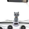 GANPUB White Cat Solar Powered Decor, Solar Shaking Cat Desktop Decoration,Solar Shaking Cat Desktop Decoration for Home Office, Decor, Solar Power Kits view 4