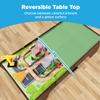 Best Choice Products Large 50in 70-Piece Train Table, Multipurpose Wooden Toy Activity Playset for Children w/Tracks, Reversible Top - Walnut view 4