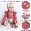 11Pcs Reborn Baby Doll Clothes 17-22 Inch Girl Floral Reborn Doll Clothes with Backpack Newborn Baby Outfits Diapers Bag & Fedding Bottle, Pretend Play Doll Accessories Set view 3