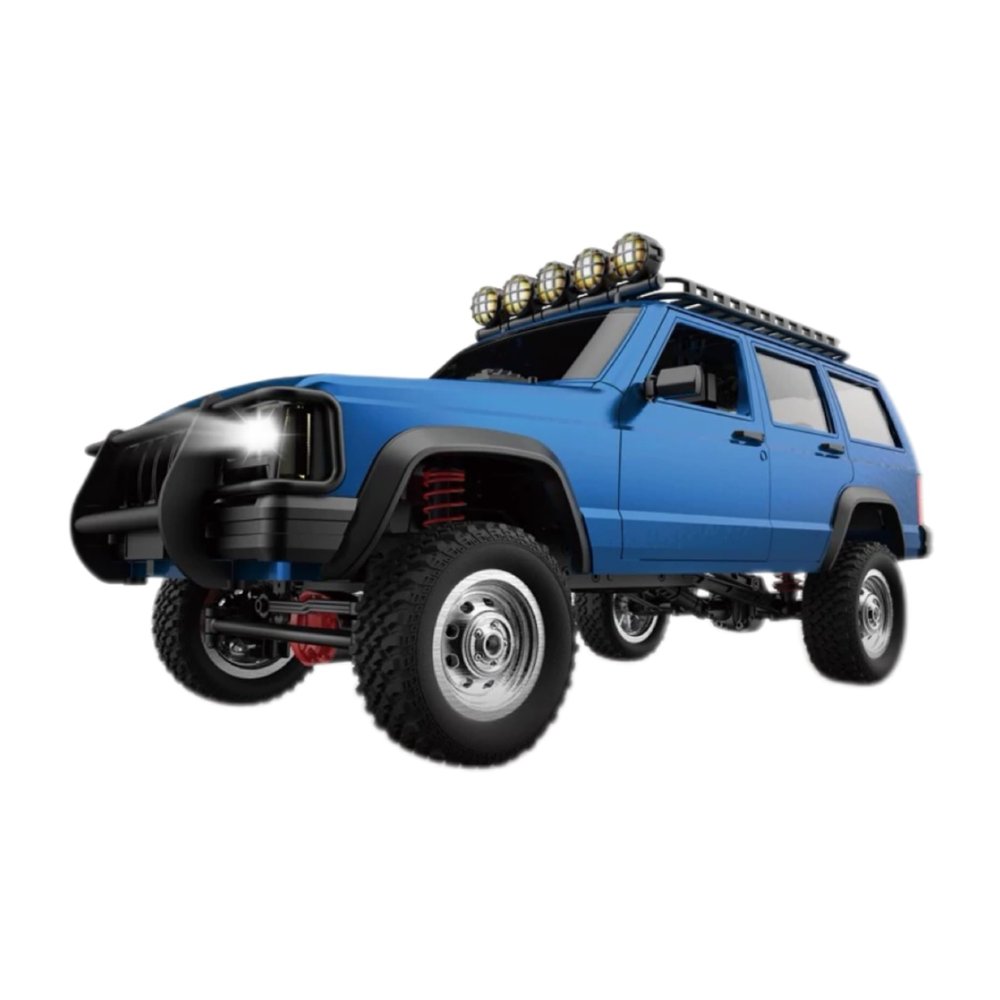 DZHSNWJ MN78 Blue 1/12 Scale RC Remote Control Crawler 4WD with Led Light New in Stock(2 Batteries(80 Minutes))