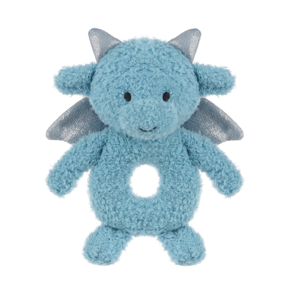 Apricot Lamb Dragon Rattle Soft Baby Rattle for Boys and Girls, Plush Stuffed Animal Rattle Toy Lovey for The Newborn, 0-3 Months, 0-6 Months and Above