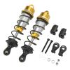 2Pcs RC Car Shock Absorber Aluminum Alloy Balancing Drive High Elasticity RC Front Shock Damper for ARRMA 1/7 1/8 (Gold) view 2