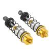 2Pcs RC Car Shock Absorber Aluminum Alloy Balancing Drive High Elasticity RC Front Shock Damper for ARRMA 1/7 1/8 (Gold) view 3