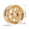 INJORA 1.0 Brass Beadlock Wheel -4.7mm Offset Rim for TRX4M Ascent18 SCX24 FCX24 1/24 1/18 RC Upgrade view 3