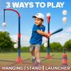 3-in-1 Baseball Set for Kids and Toddlers Ages 3-5  Includes Tee Ball Stand, Hanging Tee, Automatic Ball Launcher, and 6 Softballs  Adjustable Height for Indoor/Outdoor Play  Sports Gift for Boys view 2