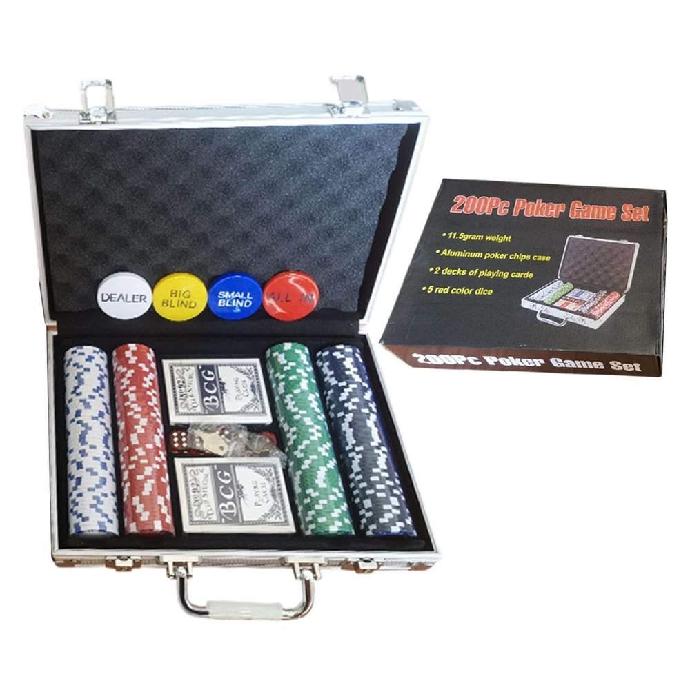 Nuytghr Poker Chips Set Aluminum Case, Lightweight, Counting Counters