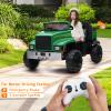 2 Seater Kids Car, 12 V 7 AH x 2 Ride on Car for Kids, Kids UTV with Tipping Bucket, Remote Control Electric Car Featuring Rear Storage, Ride on Tractor for Kids Ages 3-8, Green view 2