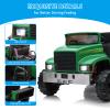 2 Seater Kids Car, 12 V 7 AH x 2 Ride on Car for Kids, Kids UTV with Tipping Bucket, Remote Control Electric Car Featuring Rear Storage, Ride on Tractor for Kids Ages 3-8, Green view 3