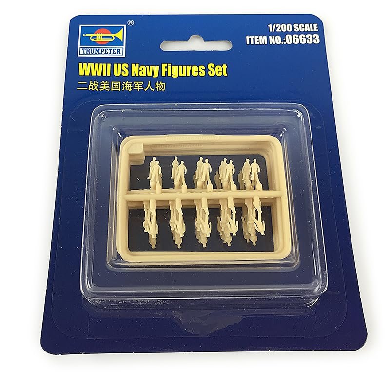 wheelfun US in Stock, Trumpeter 06633 1/200 WWII Us Vavy Figures Set Decoration Model Kit Soldier