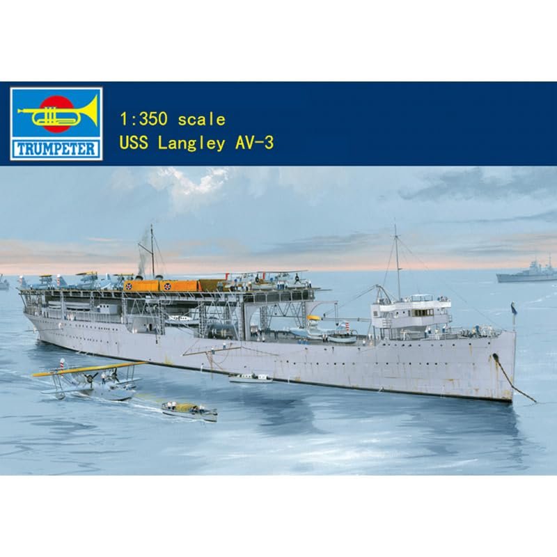 wheelfun Trumpeter 05632 1/350 USS Langley Av-3 Navy Battleship Static Armor Model Kit