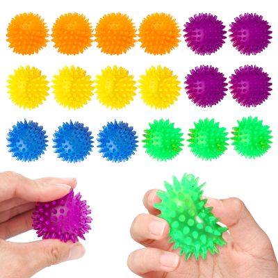 18pcs Fidget Spiky Ball Toys Stress Relief Sensory Toy for Kids Adults Toddlers, Squishy Squeeze Ball for Party Favors, Pinata Fillers, Goodie Bag Stuffers