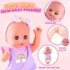 AuntyFey Baby Doll with Accessories Set, Baby Dolls Set for Toddler Girls 3-5 6-12, Baby Doll Playset, Baby Dolls for 5 Year Old Girls, Baby Doll Toys Pretend Play Toy(Backpack) view 3