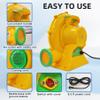 Puligoth Bounce House Blower: 480W Air Blower for Inflatables with Double Sided Fan Blade, Portable and Powerful for Bouncy Castle, Water Slide, Jump Slides, Inflatable Arch view 4