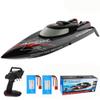JIKEFUN WLtoys WL916 RC Boat 2.4Ghz 55KM/H Brushless High Speed Racing Ship 2200mAh Remote Control Speedboat Toys for Adults, Black with 2 Batteries view 1