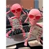 Dancing Skeleton Toywind Up Toyskeleton Toy Desktop Mini 3D Print Shaking Skull Doll Spring Clockwork Toy Funny(Green) view 2