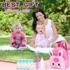 11 Pcs Reborn Baby Doll Clothes Girl 20-22 Inch Newborn Baby Outfits and Diapers Bag Backpack Accessories, Babies Pretend Play Set view 4