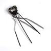 2 Pieces Heart Shaped Wands Costume Props Heart Shaped Fairy Wands Halloween Wand Angel Magic Wand for Christmas Halloween Party Cosplay, 15 Inches, Black view 2