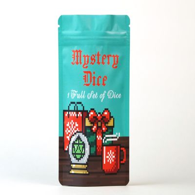 1985 Games Holiday Mystery Dice Bag Unique DND Gifts for Role Playing Tabletop Games, Pack of 1