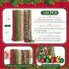 Glitinsel 120 Pcs Christmas Party Favors Bulk Christmas Bead Star Necklaces Jingle Bell Necklaces Santa Xmas Tree Snowman Elk Headbands Glitter Glasses Frame for Xmas Costume (Classic) view 2
