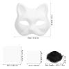 Beaupretty Cat Mask to Paint 1 Set Blank Diy Animal Masks with Hair Strips for Halloween Masquerade Party 7.3 Inch view 4