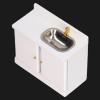 1 : 12 Miniature Dollhouse Cabinet with Sink Realistic Exquisite Structure Smooth Wooden for Bathroom view 4