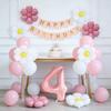 Daisy 4th Birthday Party Decorations - 40" Pink Number 4 Balloon & Supplies view 3