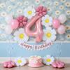 Daisy 4th Birthday Party Decorations - 40" Pink Number 4 Balloon & Supplies view 4