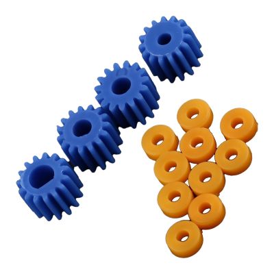 26 Pieces Plastic Spindle Gear and Sleeve 2MM 2.3MM 3MM 3.17MM 4MM for Aircraft Car Model