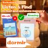 HALCONTORNO Talking Flash Cards for Kids - French Bilingual English Flashcard for Toddlers 3-12, Test Mode, 510 Sight Words, Audible Pocket Speech, Sensory Toys for Autism, Boys Girls Gifts (French) view 3