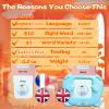 HALCONTORNO Talking Flash Cards for Kids - French Bilingual English Flashcard for Toddlers 3-12, Test Mode, 510 Sight Words, Audible Pocket Speech, Sensory Toys for Autism, Boys Girls Gifts (French) view 4