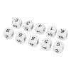6 Sided Board Game Dice 16mm Number Dice Dice for Numeral Teaching Table Game Polyhedral Dice Classroom Teaching Dice Dice Learning Aid (White) view 1