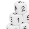 6 Sided Board Game Dice 16mm Number Dice Dice for Numeral Teaching Table Game Polyhedral Dice Classroom Teaching Dice Dice Learning Aid (White) view 2