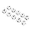 6 Sided Board Game Dice 16mm Number Dice Dice for Numeral Teaching Table Game Polyhedral Dice Classroom Teaching Dice Dice Learning Aid (White) view 4