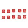 6 Sided Board Game Dice 16mm Number Dice Dice for Numeral Teaching Table Game Polyhedral Dice Classroom Teaching Dice Dice Learning Aid (Red) view 1
