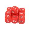 6 Sided Board Game Dice 16mm Number Dice Dice for Numeral Teaching Table Game Polyhedral Dice Classroom Teaching Dice Dice Learning Aid (Red) view 2