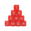 6 Sided Board Game Dice 16mm Number Dice Dice for Numeral Teaching Table Game Polyhedral Dice Classroom Teaching Dice Dice Learning Aid (Red) view 3