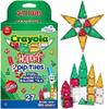 CreateOn Crayola Holiday Glitter PIP Magnetic Tiles, Magnetic Kids Building Toys, STEM Learning Travel Toys for Boys and Girls, 27-Piece Set view 1