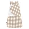 HALO Micro-Fleece Sleepsack Swaddle, 3-Way Adjustable Swaddle Blanket for Newborn and Infants, TOG 3.0 for Cold Climates, Hip Healthy, Gingham Tan, Small, 3-6 Months view 1