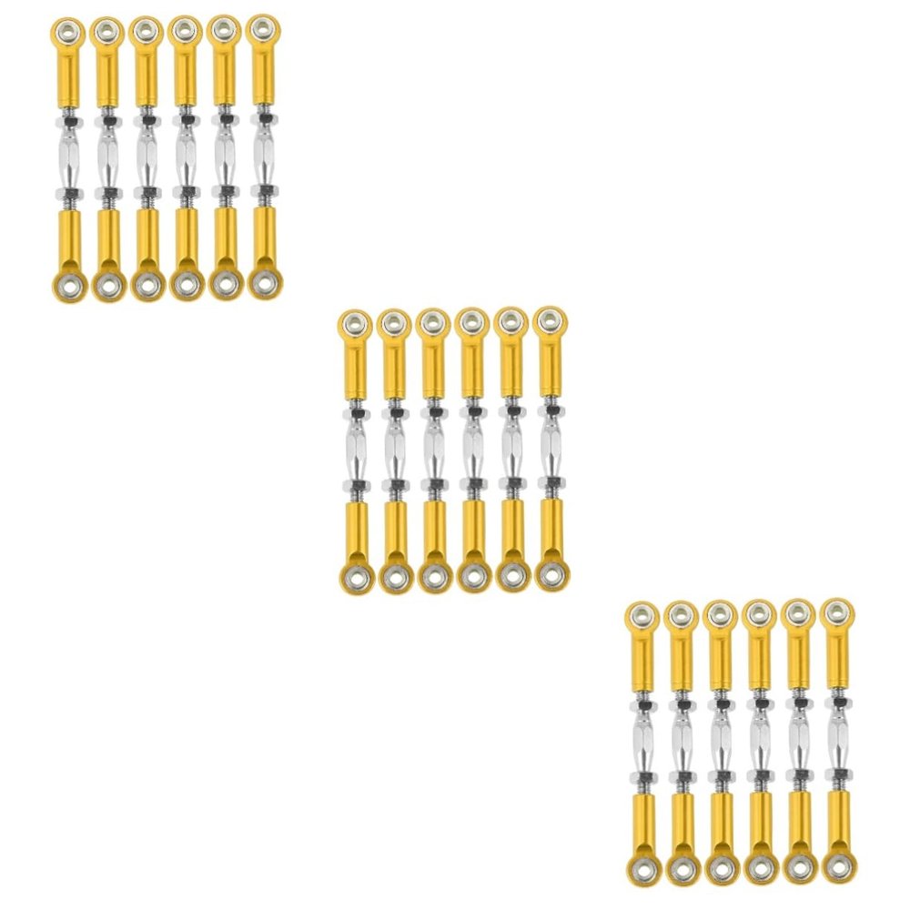 Hemoton 18pcs Turnbuckle Rod Linkage Kit for Rc Car Truck Aluminum Rod Linkage CNC Machined for Upgrade Easy to Use