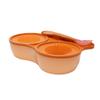 Mommys Helper Perfect Feeder Non-Slip Baby Feeding Bowl with Comfort Grip, Temperature Sensing Spoon, Snap-on Lid; BPA Free, Recycled Plastic (Coastal Coral) view 1
