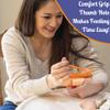 Mommys Helper Perfect Feeder Non-Slip Baby Feeding Bowl with Comfort Grip, Temperature Sensing Spoon, Snap-on Lid; BPA Free, Recycled Plastic (Coastal Coral) view 3