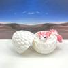3D Printed Baby Dragon with Dragon Egg, Articulated White and Blue Clover, Crystal, Easter, Gemstone, Orchid, Rose, Sushi Woodland Baby Dragon, Fidget ADHD Autism Toy BD007WP-WE (Clover Dragon) view 4