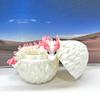 3D Printed Baby Dragon with Dragon Egg, Articulated White and Blue Clover, Crystal, Easter, Gemstone, Orchid, Rose, Sushi Woodland Baby Dragon, Fidget ADHD Autism Toy BD007WP-WE (Woodland Dragon) view 3