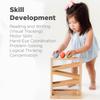 Small Montessori Ball Tracker Wooden Ball Drop - Wood Toys for 3 Year Old - Educational Toy for Baby and Toddler - Ramp Maze Run Track view 2